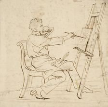 Portrait of the Swedish sculptor Qvarnström. Creator: Robert Wilhelm Ekman