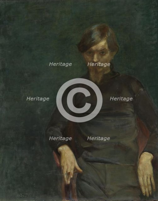 Portrait of the Swedish Painter Ivar Arosenius, probably 1905. Creator: Oda Krohg.