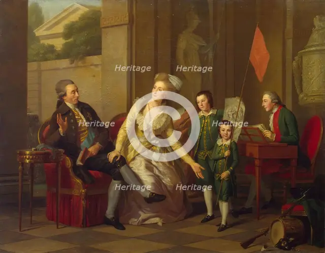 Portrait of the Saltykov Family, 1782. Creator: Friedrich Tischbein.