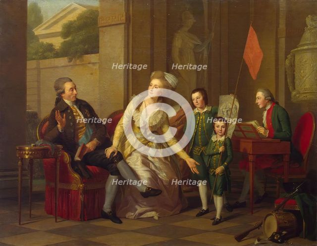 Portrait of the Saltykov Family, 1782. Creator: Friedrich Tischbein.