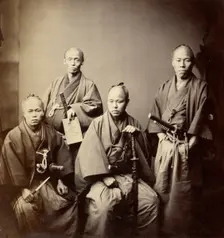 Portrait of the Satsuma Clan Envoys, 1863. Creator: Felice Beato