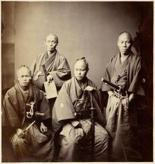 Portrait of the Satsuma Clan Envoys, 1863. Creator: Felice Beato