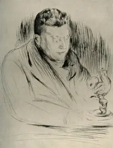 Portrait of the sculptor Alfred Gilbert, 1908. Creator: Unknown