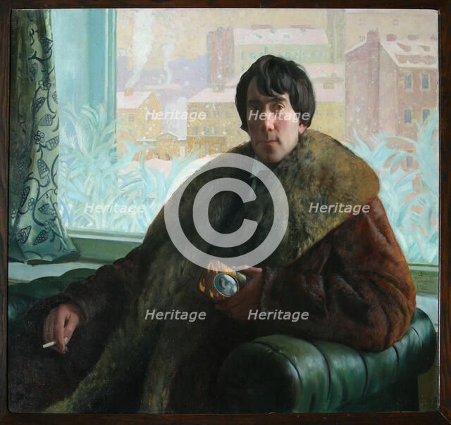 Portrait of the sculptor and architect Isidor Zolotarevsky (1885-1961), 1922. Artist: Kustodiev, Boris Michaylovich (1878-1927)