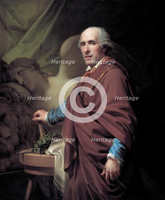Portrait of the sculptor Antonio Canova (1757-1822), 1806. Creator: Lampi, Johann-Baptist, the Younger (1775-1837).