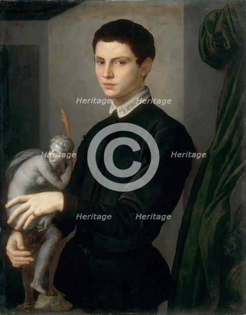 Portrait of the sculptor Baccio Bandinelli (1493-1560), 1540s. Creator: Bronzino, Agnolo (1503-1572).