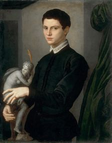 Portrait of the sculptor Baccio Bandinelli (1493-1560), 1540s. Creator: Bronzino, Agnolo (1503-1572)