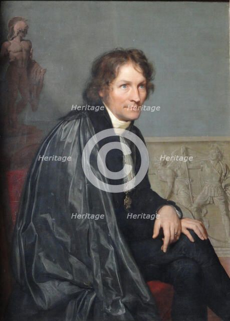Portrait of the sculptor Bertel Thorvaldsen (1770-1844), 1814. Artist: Vogel von Vogelstein, Carl Christian (1788-1868)