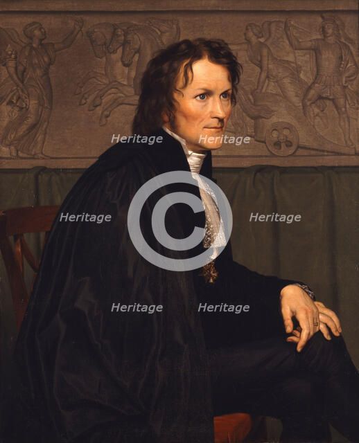 Portrait of the sculptor Bertel Thorvaldsen (1770-1844), 1838. Artist: Eckersberg, Christoffer-Wilhelm (1783-1853)