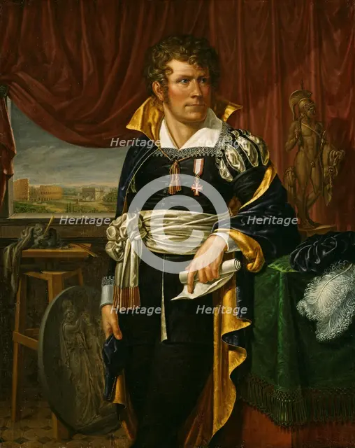 Portrait of the Sculptor Bertel Thorvaldsen, 1811. Creator: Jacob Munch.