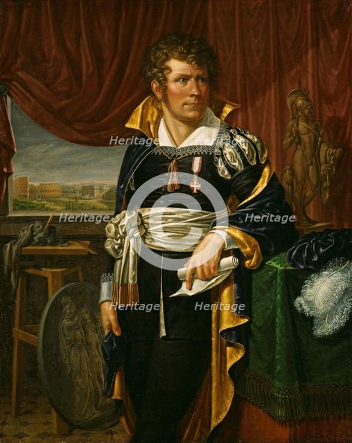 Portrait of the Sculptor Bertel Thorvaldsen, 1811. Creator: Jacob Munch.