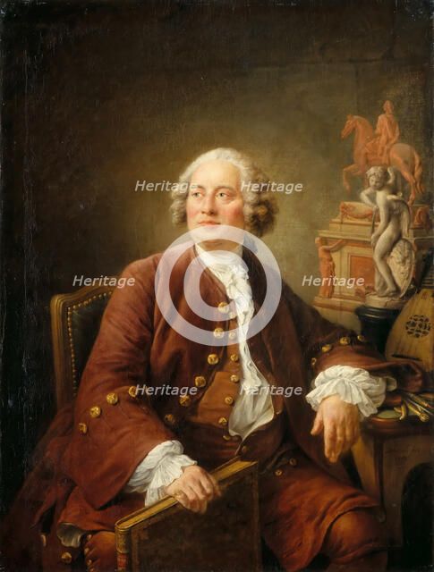 Portrait of the sculptor Edmé Bouchardon (1698-1762) , 1758. Creator: Drouais, François-Hubert (1727-1775).