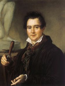 Portrait of the sculptor Ivan P. Vitali (1794-1855), 19th century. Creator: Tropinin, Vasili Andreyevich (1776-1857)