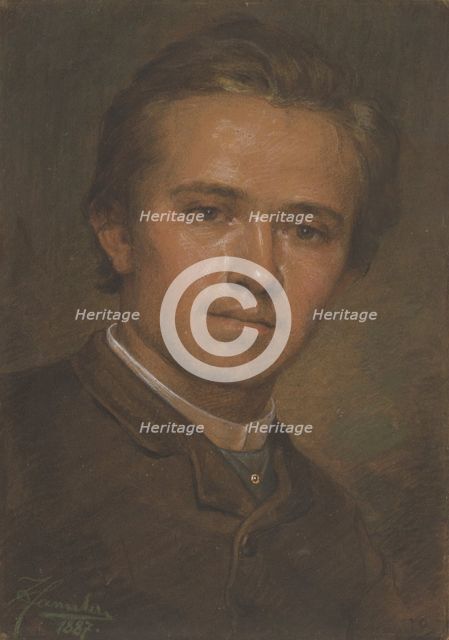Portrait of the sculptor Jancek, 1887. Creator: Jozef Hanula.