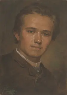 Portrait of the sculptor Jancek, 1887. Creator: Jozef Hanula