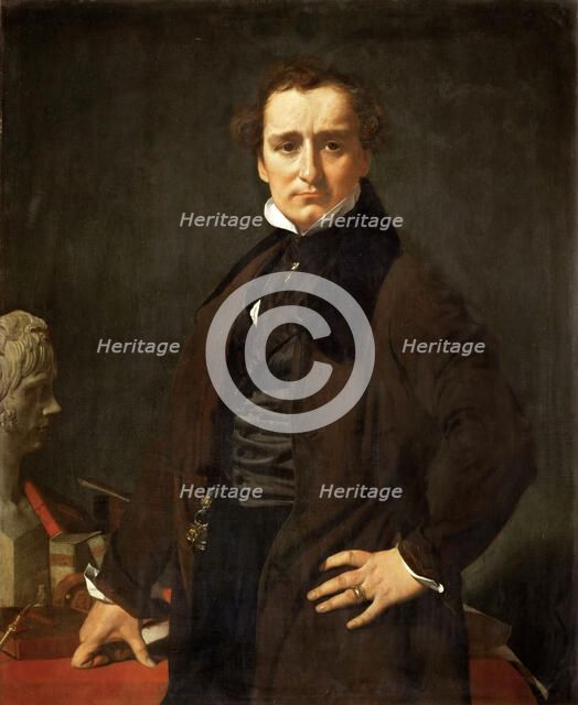 Portrait of the sculptor Lorenzo Bartolini (1777-1850), 1820. Creator: Ingres, Jean Auguste Dominique (1780-1867).