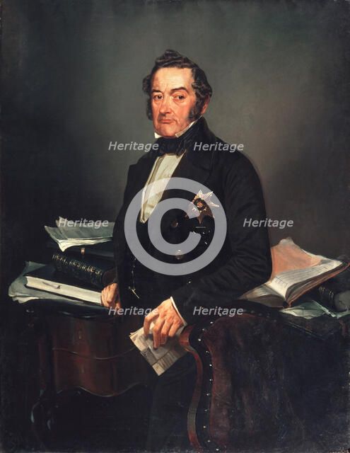 Portrait of the Senator Ivan Tolstoy. Artist: Zichy, Mihály (1827-1906)