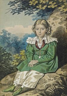 Portrait of the Sergey Petrovich Ushakov (1828-1894) as child, 1830s