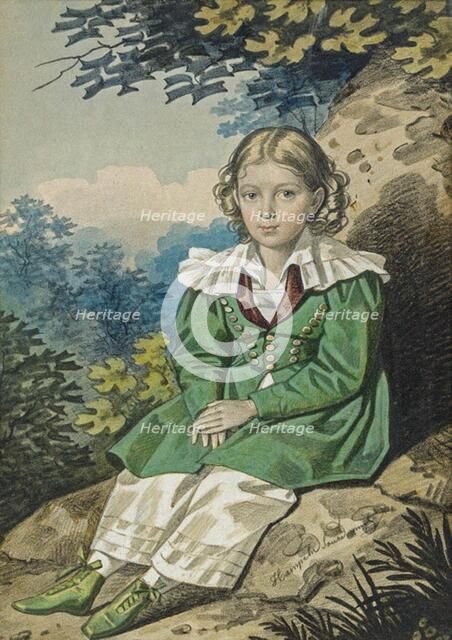 Portrait of the Sergey Petrovich Ushakov (1828-1894) as child, 1830s.