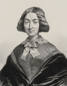 Portrait of the singer and composer Anna Bochkoltz (1815-1879), 1845. Creator: Alophe, Marie-Alexandre Menut (1812-1883)