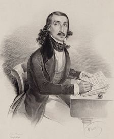 Portrait of the singer and composer Giacinto Marras (1810-1883) , 1840. Creator: Wenzel, Francesco (active 1827-1860)