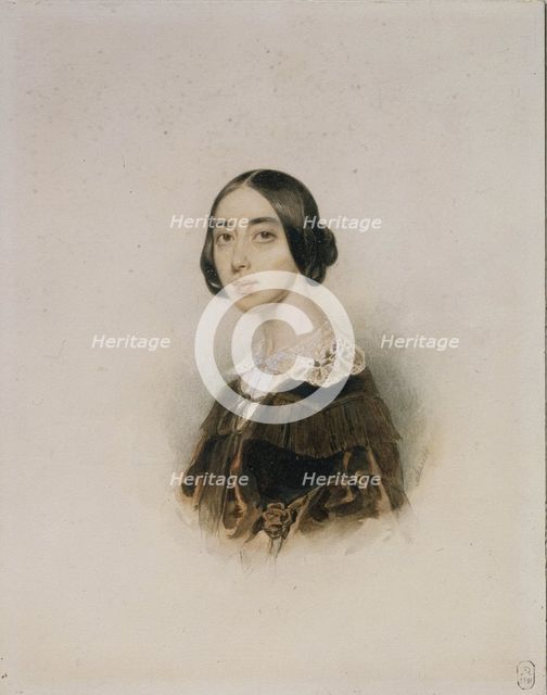 Portrait of the singer and composer Michelle Pauline Viardot-García (1821-1910), 1843-1845. Artist: Sokolov, Pyotr Fyodorovich (1791-1848)