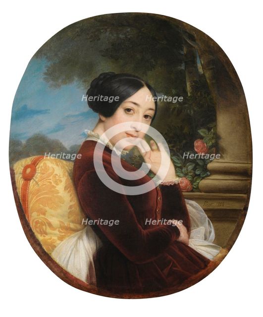Portrait of the singer and composer Pauline Viardot (1821-1910), 1844. Creator: Picot, François-Édouard (1786-1868).