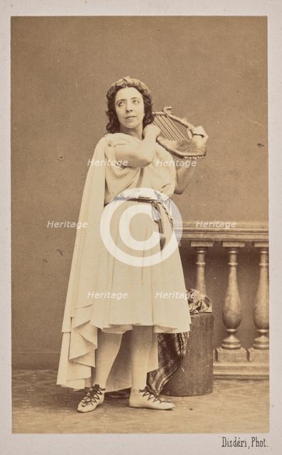Portrait of the singer and composer Pauline Viardot (1821-1910), 1862. Creator: Disdéri, André Adolphe-Eugène (1819-1889).