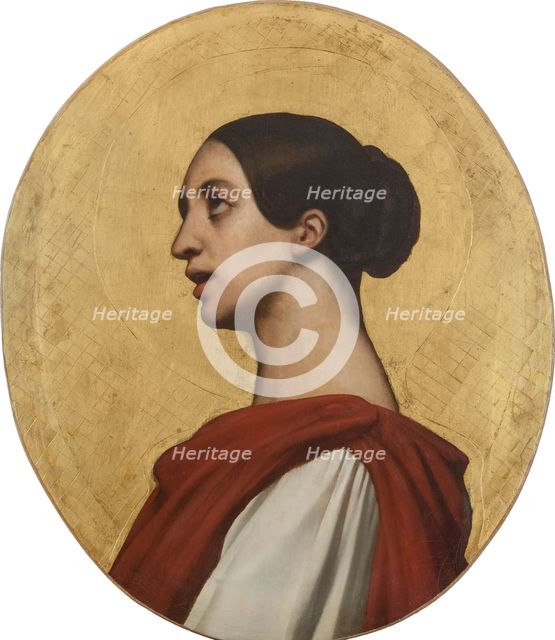 Portrait of the singer and composer Pauline Viardot (1821-1910) as Saint Cecilia.