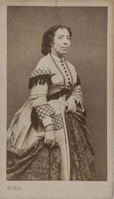 Portrait of the singer and composer Pauline Viardot (1821-1910), Between 1860 and 1865 . Creator: Carjat, Étienne (1828-1906)