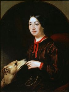 Portrait of the singer and composer Pauline Viardot (1821-1910), c1853. Artist: Eugene Pluchart