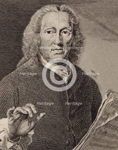 Portrait of the singer and composer Richard Leveridge (1670-1758) , 1793. Creator: Saunders, Joseph (active Early 19th cen.).