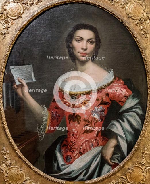 Portrait of the singer and organist Maria Caterina Serassi (1723-1756), 1745-1750. Creator: Anonymous.