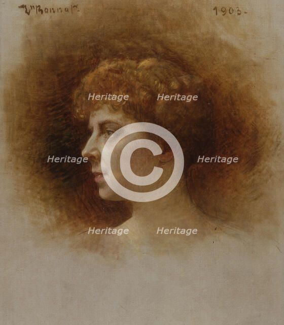 Portrait of the singer Emma Bardac (1862-1934), 1903. Creator: Bonnat, Léon (1833-1922).