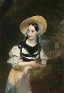 Portrait of the singer Fanny Tacchinardi Persiani (1812-1867), 1834. Creator: Briullov, Karl Pavlovich (1799-1852)