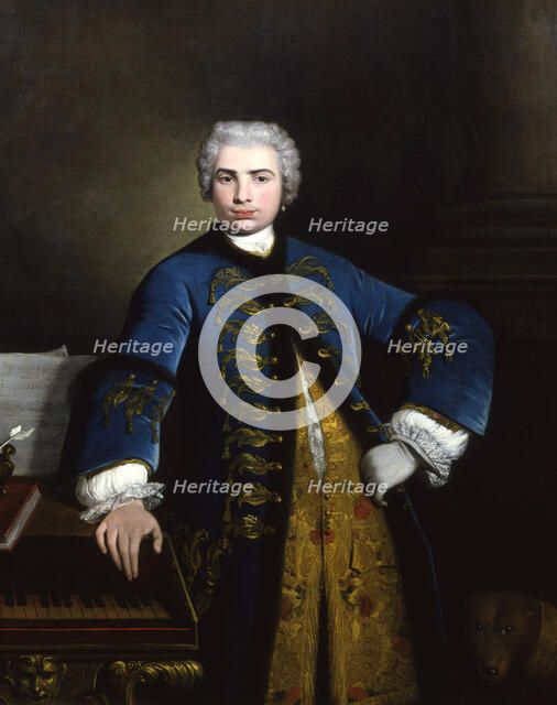 Portrait of the singer Farinelli (Carlo Broschi) (1705-1782), 1734. Creator: Nazari, Bartolomeo (1693-1758).