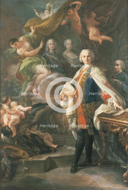 Portrait of the singer Farinelli (Carlo Broschi) (1705-1782), c.1753. Creator: Giaquinto, Corrado (1703-1766).