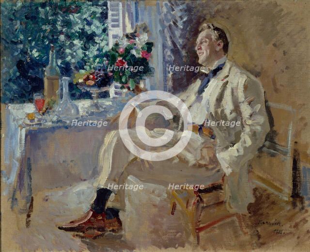 Portrait of the singer Feodor Ivanovich Chaliapin (1873-1938), 1911. Creator: Korovin, Konstantin Alexeyevich (1861-1939).