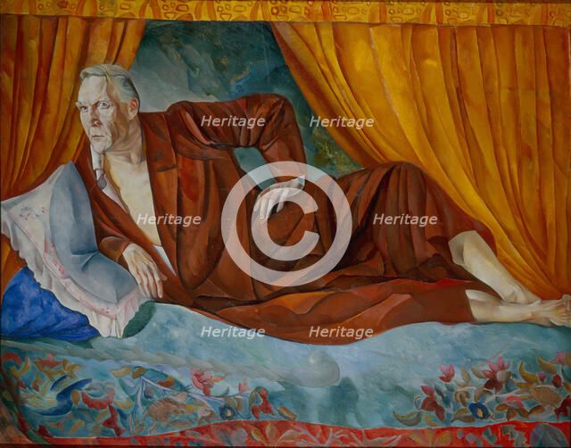 Portrait of the singer Fyodor I. Shalyapin (1873-1938), 1918. Artist: Grigoriev, Boris Dmitryevich (1886-1939)