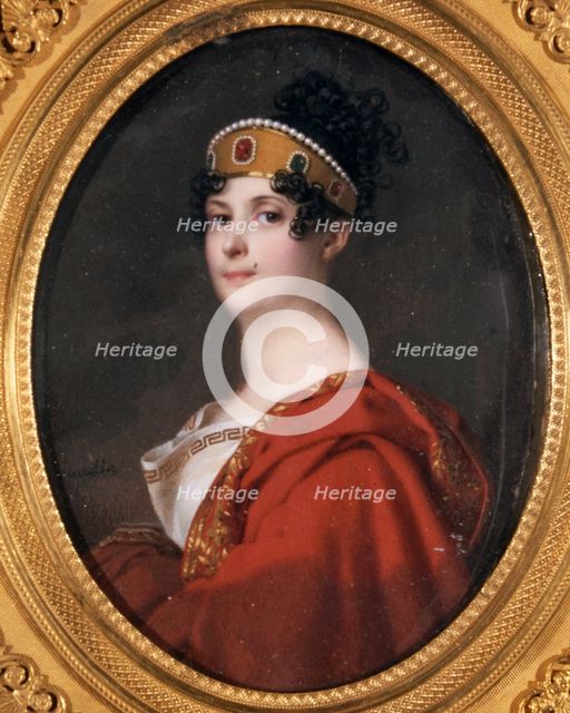 Portrait of the singer Giuseppina Grassini (1773-1850) . Creator: Quaglia, Ferdinando (1780-1853).