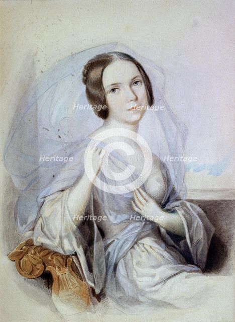 'Portrait of the singer Henriette Gertrude Sontag', 19th century. Artist: Johann Nepomuk Ender