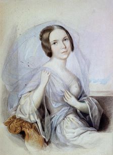 Portrait of the singer Henriette Gertrude Sontag 19th century. Artist: Johann Nepomuk Ender