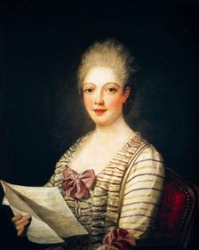 Portrait of the singer Lucrezia Agujari (1747-1783). Creator: Ferrari, Pietro Melchiorre (1735-1787)