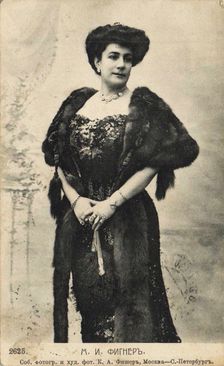 Portrait of the singer Medea Ivanovna Figner ( (1859-1952)