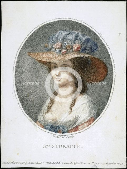 Portrait of the Singer Nancy Storace (1765-1817).