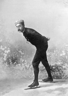 Portrait of the skater EM Syers, 1896. Creator: Symmons & Thiele