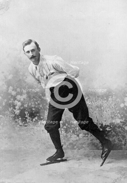 Portrait of the skater F Hiam, 1896. Creator: Symmons & Thiele.