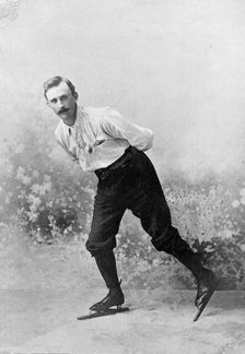 Portrait of the skater F Hiam, 1896. Creator: Symmons & Thiele