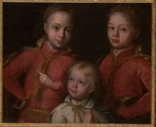 Portrait of the Sons of John III Sobieski: Aleksander (1677-1714), Konstanty...and Jan...after 1685. Creator: Unknown