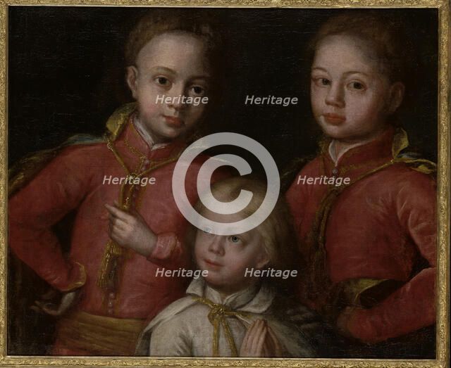 Portrait of the Sons of John III Sobieski: Aleksander (1677-1714), Konstanty...and Jan...after 1685. Creator: Unknown.